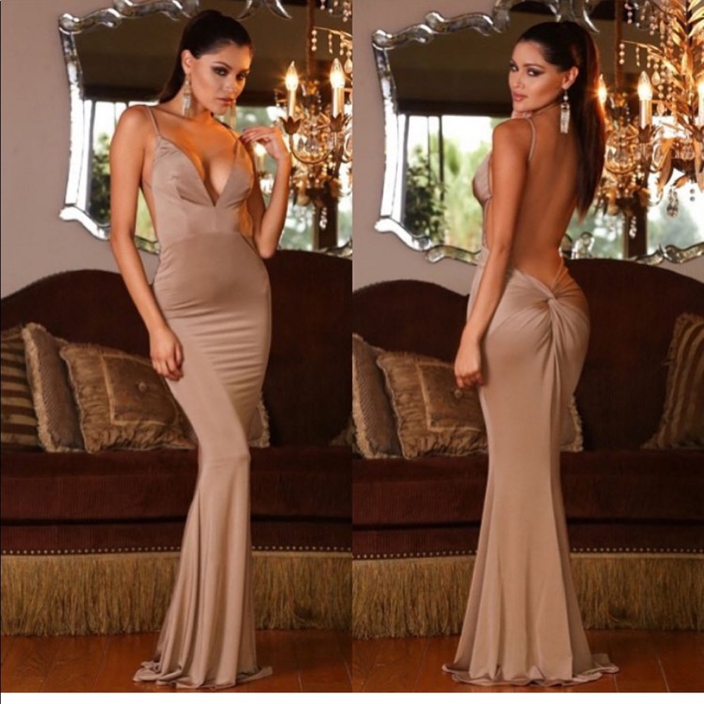 Abyss by Abby Jolie Gown Oyster